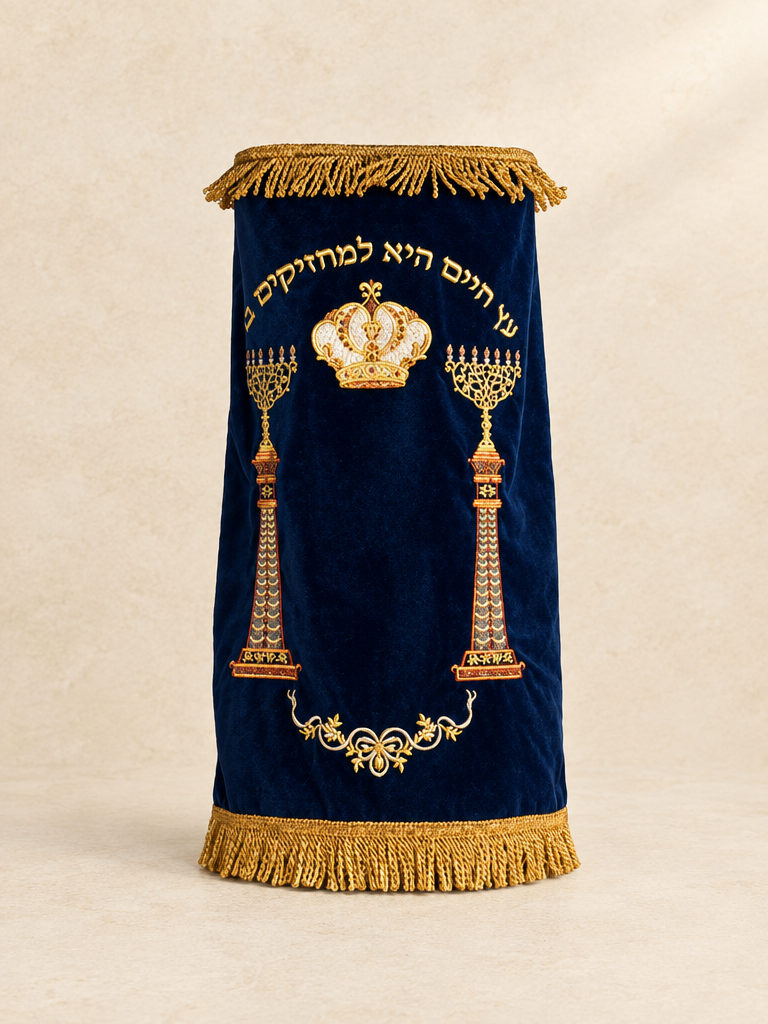 מעיל לספר תורה עם רקמה